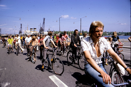 Cyklister på Skeppsbron
