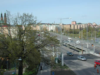 Liljeholmsbron in mot stan
